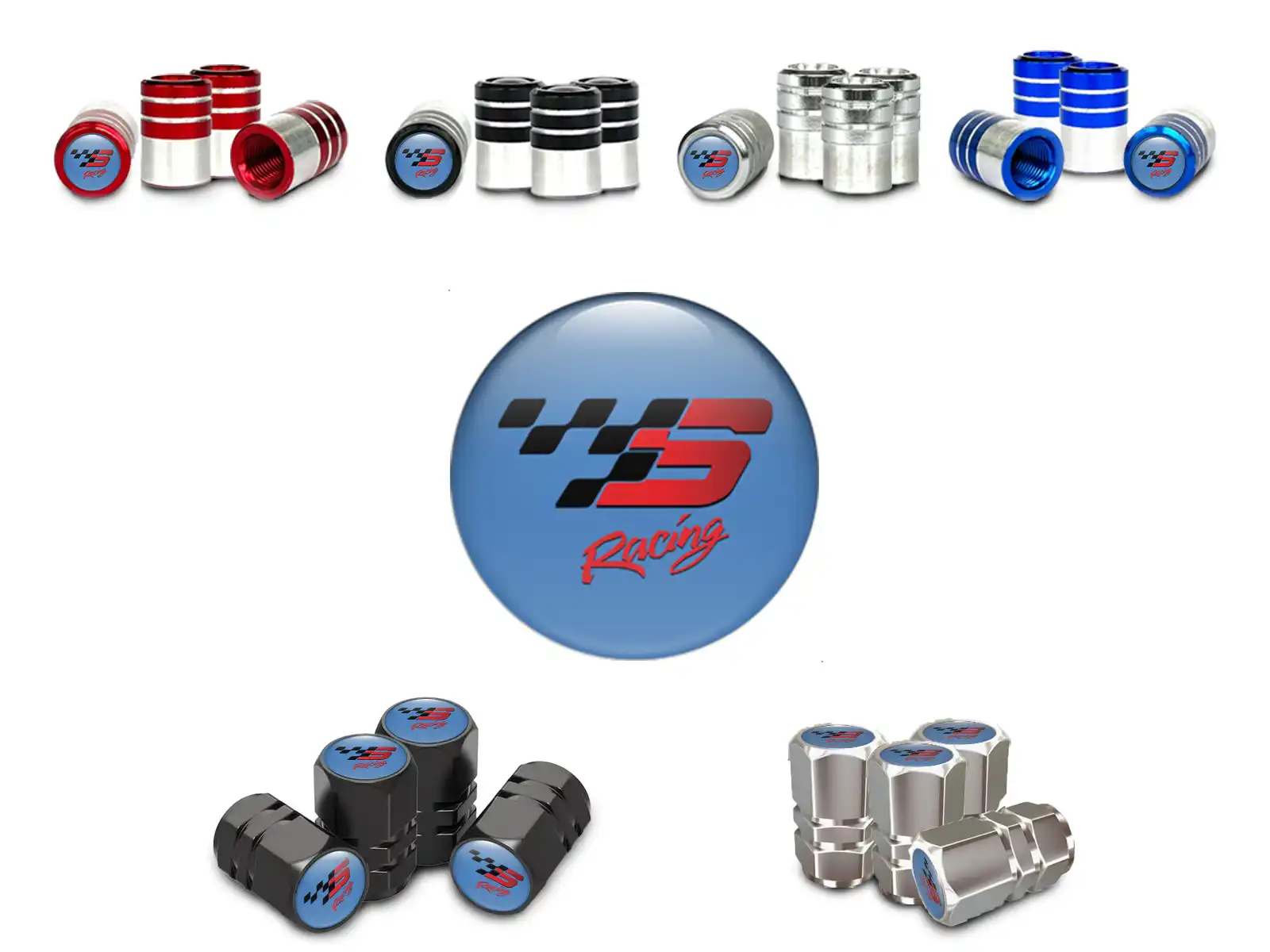 Tyres Valve Caps Bikes Racing Style